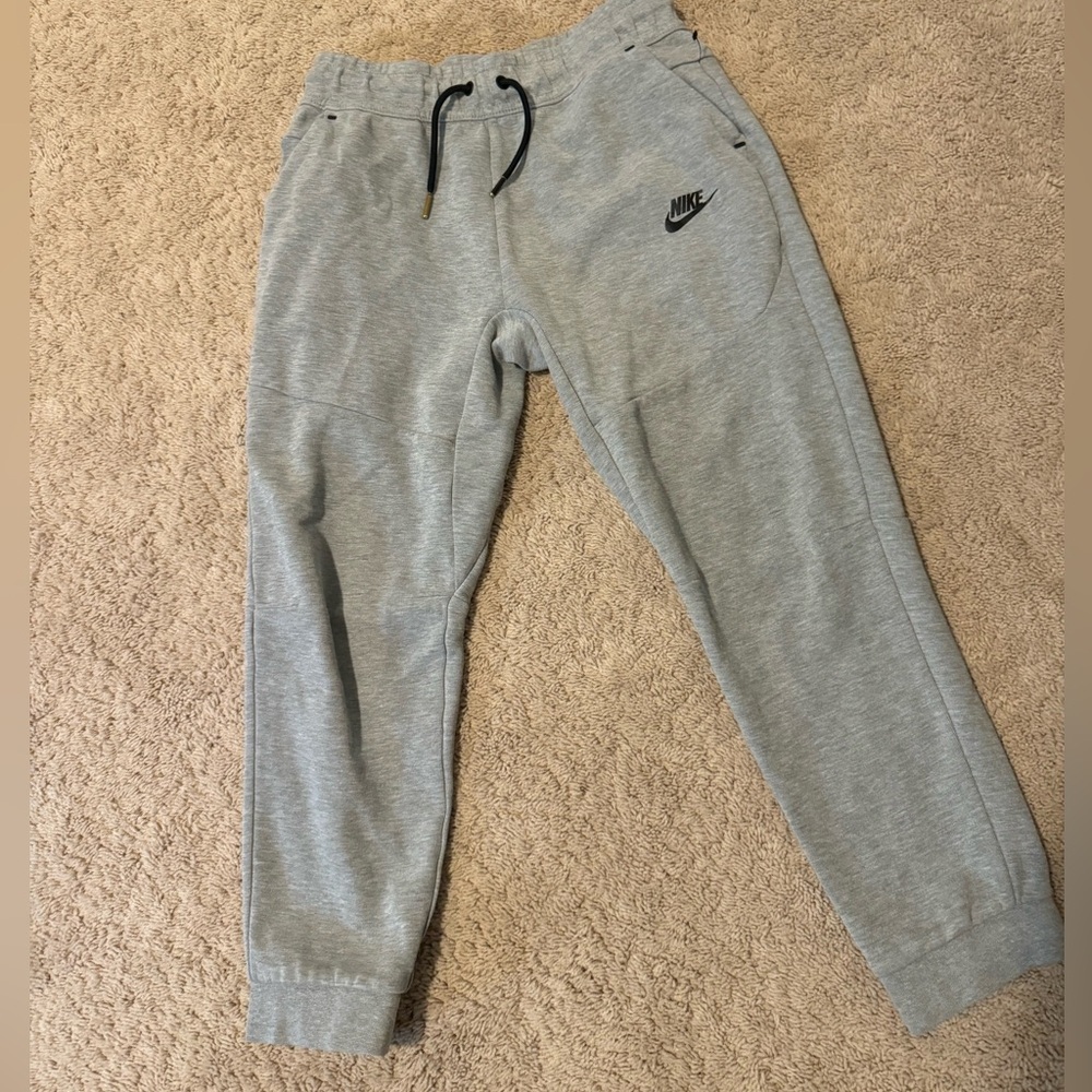 NIKE SPORTSWEAR TECH FLEECE Big Boy’s JOGGERS 'Dark Grey Heather' Size Large